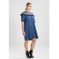 Glamorous Curve INSERT RUFFLE DETAIL Sukienka z dżerseju petrol blue GLA21D006