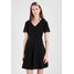 Dorothy Perkins PLAIN FIT AND FLARE Sukienka z dżerseju black DP521C1G9