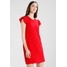 Dorothy Perkins SLEEVELESS RUFFLE SHIFT Sukienka z dżerseju red DP521C1F9