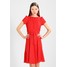 Dorothy Perkins PLEAT SPOT DRESS Sukienka letnia red DP521C1DY