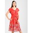 Dorothy Perkins BUTTERFLY BOARDER DRESS Sukienka letnia red DP521C1DW