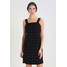 Dorothy Perkins CHECKED PINAFORE DRESS Sukienka letnia black DP521C1CB