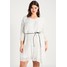 ADIA DRESS V-NECK LONG SLEEVES SMALL FLOWERS Sukienka letnia off white A0C21C00X