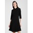 Benetton CONTRAST COLLAR KEYHOLE BUSINESS DRESS Sukienka letnia black 4BE21C088