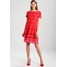 Ivko STRIPED DRESS INTARSIA PATTERN Sukienka dzianinowa rot VK121C01C