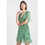 Neon Rose DITSY SPOT RUFFLE WRAP MINI DRESS Sukienka letnia green NR421C00O