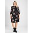 Dorothy Perkins Curve FLORAL Sukienka z dżerseju black DP621C07F