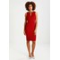 Dorothy Perkins EMBELLISHED NECK PENCIL DRESS Sukienka etui red DP521C19L