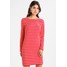 GANT BRETON STRIPE DRESS Sukienka z dżerseju bright red GA321C036