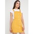 New Look BUTTON THRU PINNY DRESS Sukienka jeansowa dark yellow NL021C0UM
