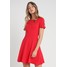 Dorothy Perkins BOW SHORT SLEEVE DRESS Sukienka z dżerseju red DP521C1KP
