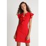 WAL G. FRILL NECK DRESS Sukienka z dżerseju red WG021C06V