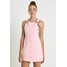 New Look BUTTON THRU PINNY DRESS Sukienka jeansowa pink NL021C0UM