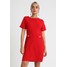 Dorothy Perkins Petite SEAMED FIT AND FLARE DRESS Sukienka letnia red DP721C08C