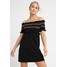 Miss Selfridge Petite SHIRRED BARDOT DRESS Sukienka z dżerseju black PY021C02T