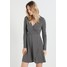 Vero Moda VMJEMIA WRAP Sukienka z dżerseju medium grey melange VE121C16B