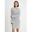 Noisy May Tall NMSIESTA V NECK DRESS Sukienka dzianinowa light grey melange NOB21C00T