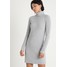 Vila VIRIL ROLLNECK DRESS Sukienka dzianinowa light grey melange V1021C180