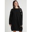 Urban Classics Curvy LADIES EYELET DRESS Sukienka dzianinowa black URA21C000