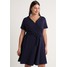 Dorothy Perkins Curve FIT FLARE DRESS Sukienka z dżerseju navy DP621C07T