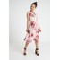 Dorothy Perkins Petite BILLIE BLOSSOM FLORAL COWL MIDI DRESS Sukienka letnia soft pink DP721C06N