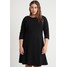 Dorothy Perkins Curve TRIM FIT AND FLARE DRESS Sukienka z dżerseju black DP621C09C