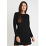 Calvin Klein Jeans LONG SLEEVE MILANO DRESS Sukienka z dżerseju black C1821C03C
