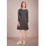 J.CREW FIT FLARE DRESS SOLID Sukienka z dżerseju heather charcoal grey JC421C029