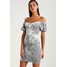 New Look CRUSH BARDOT PUFF Sukienka z dżerseju grey NL021C0NY