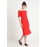 Dorothy Perkins PLAIN SHIRRED BARDOT DRESS Sukienka letnia red DP521C1MT