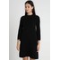 Benetton CREW NECK ALINE SHIFT DRESS Sukienka dzianinowa black 4BE21C094
