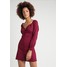 Missguided BUTTON DOWN MILKMAID DRESS Sukienka letnia burgundy M0Q21C123
