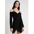 Club L London BARDOT CREPE DETAIL DRESS Sukienka z dżerseju black CLK21C019