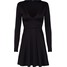 Missguided Sukienka 'Black Scuba Plunge Skater Dress' MGD0022001000003