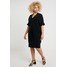 Live Unlimited London MANDARIN COLLAR DRESS Sukienka letnia black L0J21C02Z