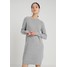 Vero Moda VMDOFFY STRUCTURE BOATNECK DRESS Sukienka dzianinowa medium grey melange VE121C1LI