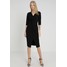 Dorothy Perkins Tall KNOT FRONT DRESS Sukienka z dżerseju black DOA21C05L