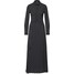 Missguided Sukienka koszulowa 'Polka Dot Front Split Long Sleeve Maxi Dress Black' MGD0158001000001