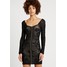 Honey Punch BODYCON HOOK & EYE DRESS Sukienka koktajlowa black HOP21C01S
