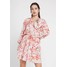 Missguided FLORAL FRILL DRESS Sukienka letnia pink M0Q21C14T