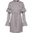 Missguided Sukienka 'LONG SLEEVE FRILL DRESS GEO PRINT' MGD0235001000001