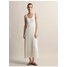 Massimo Dutti Długa sukienka nude M3I21C060