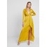 Missguided WRAP FRONT MAXI DRESS Długa sukienka mustard M0Q21C18Y