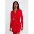 Missguided LONG SLEEVE BELTED BLAZER DRESS Sukienka koszulowa red M0Q21C18L