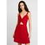 Even&Odd Sukienka z dżerseju dark red EV421C0U2
