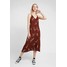 Weekday TUBA DRESS Sukienka letnia brown/offwhite WEB21C02T