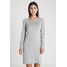 TOM TAILOR DRESS Sukienka dzianinowa silver grey melange TO221C090