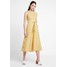 Warehouse BUTTON FRONT DRESS Długa sukienka yellow WA221C0J1