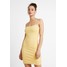 NA-KD BASIC FITTED DRESS Sukienka etui yellow NAA21C04Y