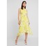 Wallis ORCHID HANKY HEM DRESS Długa sukienka yellow WL521C0NB